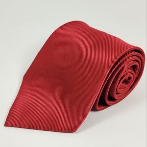 LINDEN GREY | subtle textured stripe red tie
